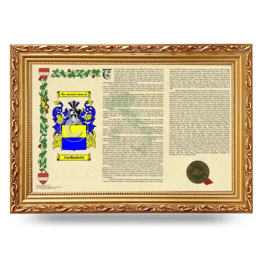 Cardinaletti Armorial Landscape Framed - Gold