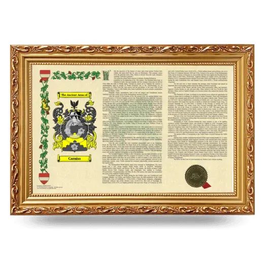 Carniss Armorial Landscape Framed - Gold
