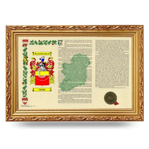 Carryn Armorial Landscape Framed - Gold