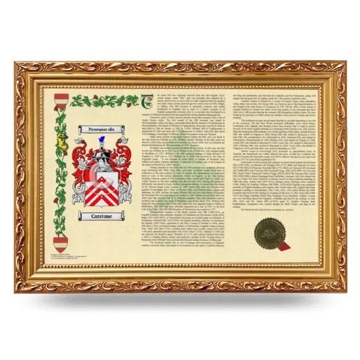 Carstone Armorial Landscape Framed - Gold