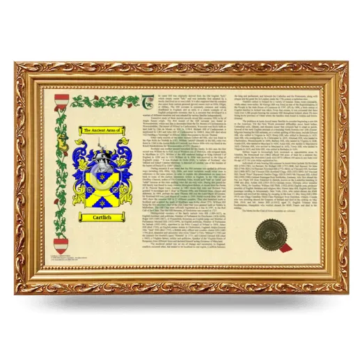 Cartlich Armorial Landscape Framed - Gold