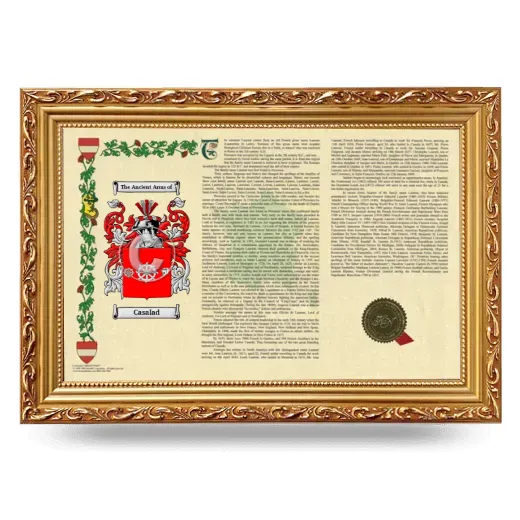 Casalad Armorial Landscape Framed - Gold