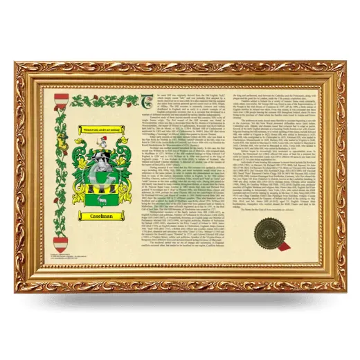 Caselman Armorial Landscape Framed - Gold