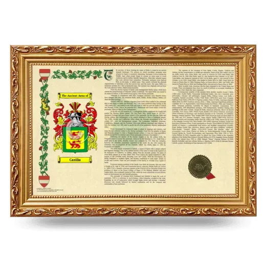 Casilia Armorial Landscape Framed - Gold