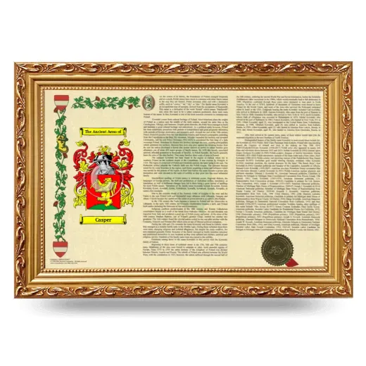 Casper Armorial Landscape Framed - Gold