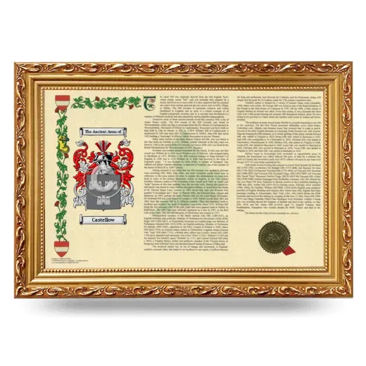Castellow Armorial Landscape Framed - Gold