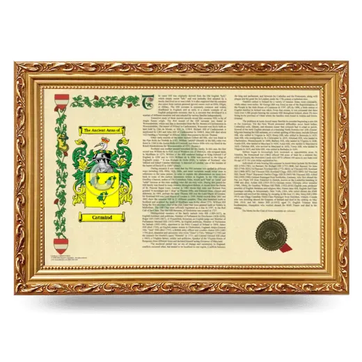 Catmind Armorial Landscape Framed - Gold