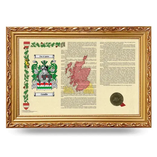 Caudle Armorial Landscape Framed - Gold