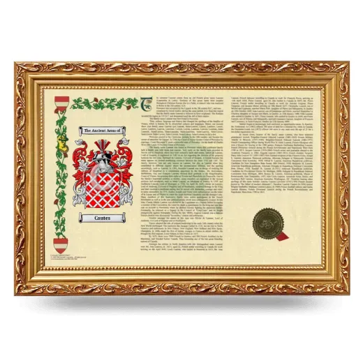 Cautes Armorial Landscape Framed - Gold