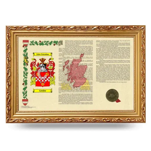 Cawley Armorial Landscape Framed - Gold