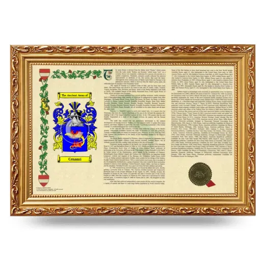 Cenami Armorial Landscape Framed - Gold
