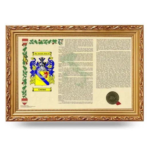 Centani Armorial Landscape Framed - Gold