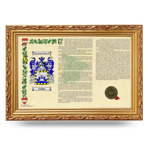 Cerdan Armorial Landscape Framed - Gold