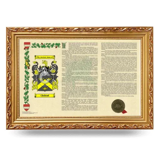 Chaland Armorial Landscape Framed - Gold