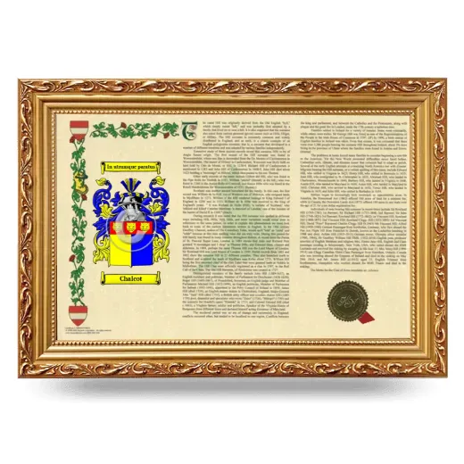 Chalcot Armorial Landscape Framed - Gold