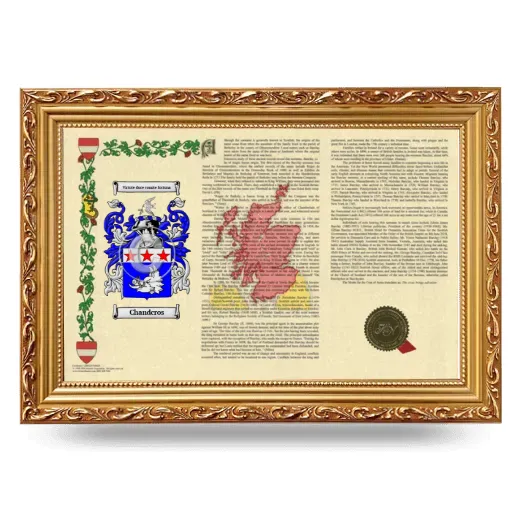 Chandcros Armorial Landscape Framed - Gold