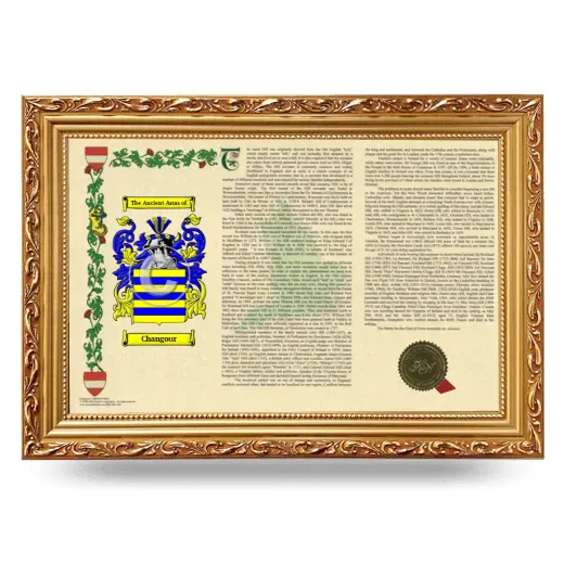 Changour Armorial Landscape Framed - Gold