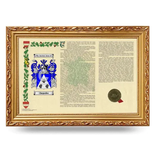 Chapados Armorial Landscape Framed - Gold