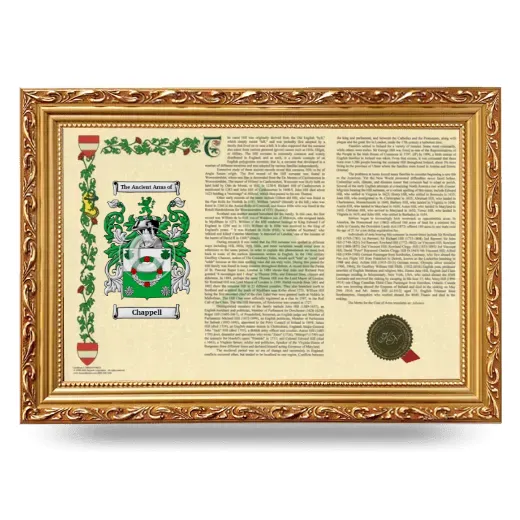 Chappell Armorial Landscape Framed - Gold