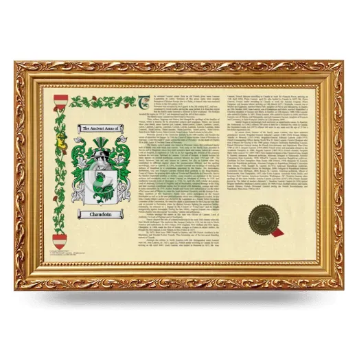 Chaudoin Armorial Landscape Framed - Gold