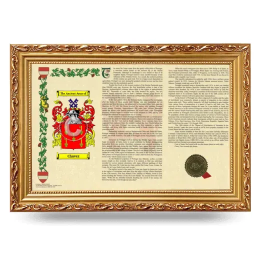 Chavez Armorial Landscape Framed - Gold
