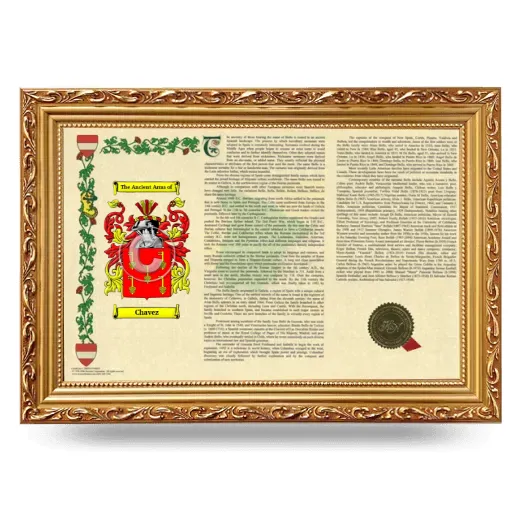 Chavez Armorial Landscape Framed - Gold