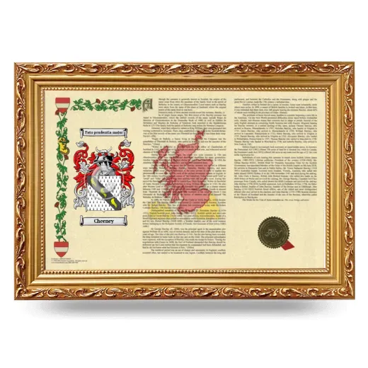 Cheeney Armorial Landscape Framed - Gold