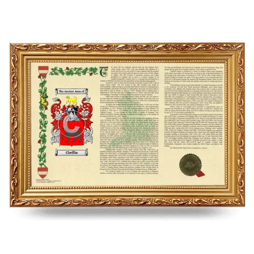 Cheffin Armorial Landscape Framed - Gold