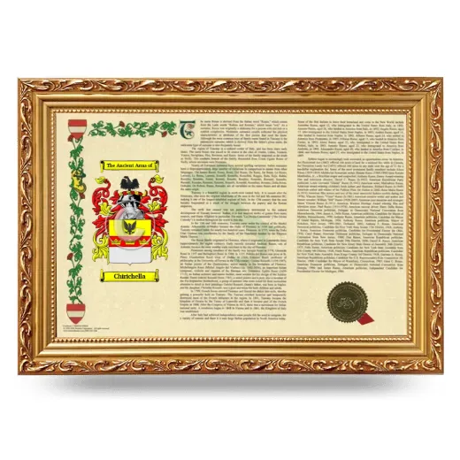 Chirichella Armorial Landscape Framed - Gold