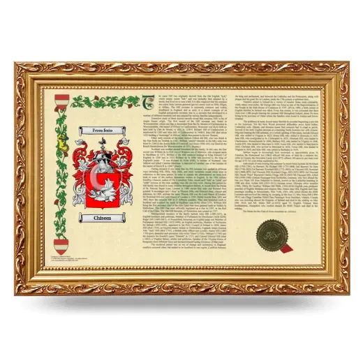 Chisom Armorial Landscape Framed - Gold