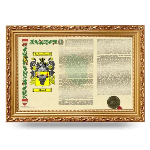 Chmiel Armorial Landscape Framed - Gold