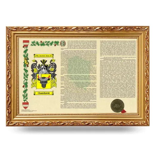 Chmielnicki Armorial Landscape Framed - Gold