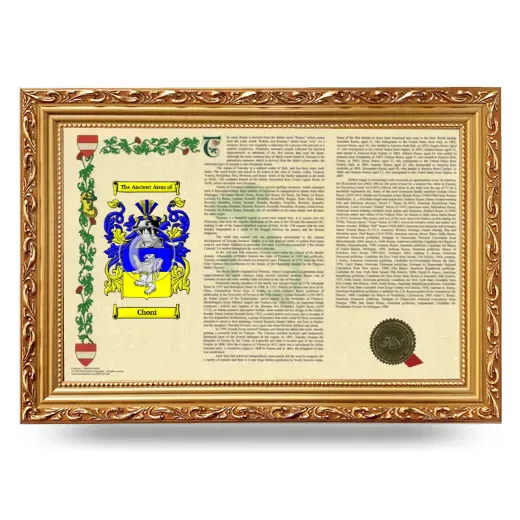 Choni Armorial Landscape Framed - Gold