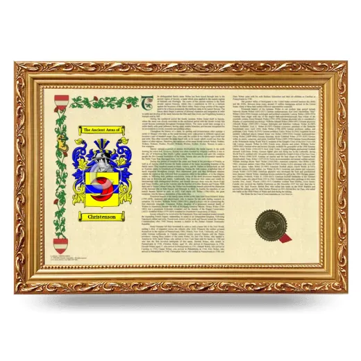 Christenson Armorial Landscape Framed - Gold