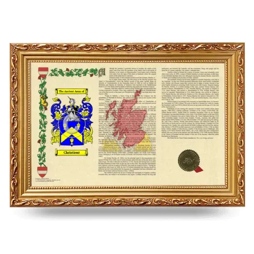 Christient Armorial Landscape Framed - Gold