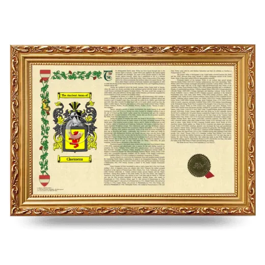 Claessens Armorial Landscape Framed - Gold
