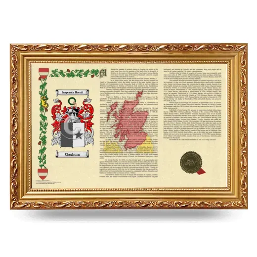 Claghurn Armorial Landscape Framed - Gold