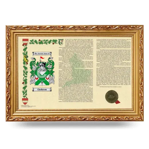 Clarkeson Armorial Landscape Framed - Gold