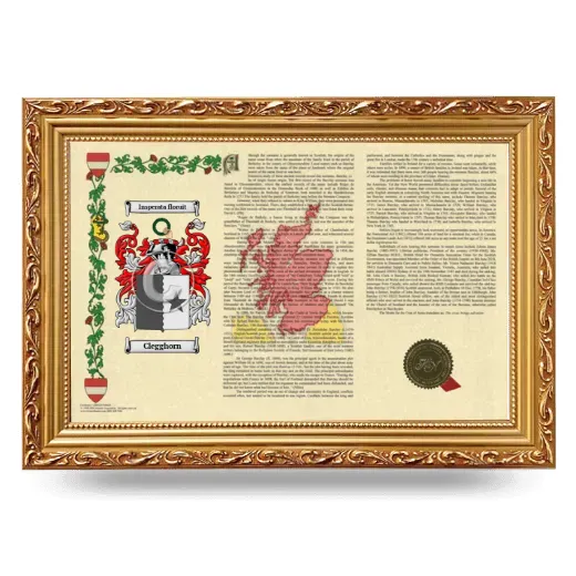 Clegghorn Armorial Landscape Framed - Gold