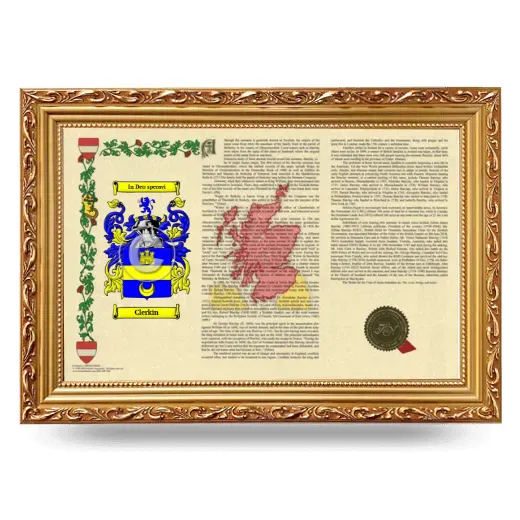 Clerkin Armorial Landscape Framed - Gold