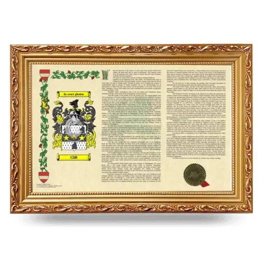 Clift Armorial Landscape Framed - Gold