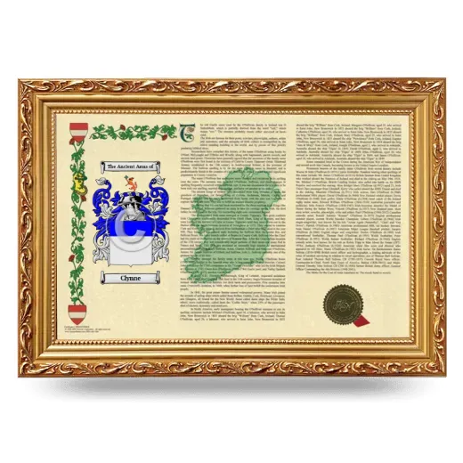 Clynne Armorial Landscape Framed - Gold