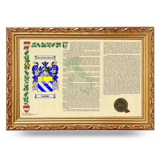 Cocchio Armorial Landscape Framed - Gold