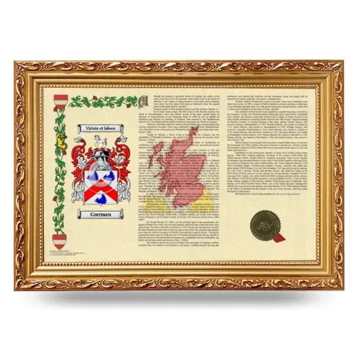 Coerman Armorial Landscape Framed - Gold