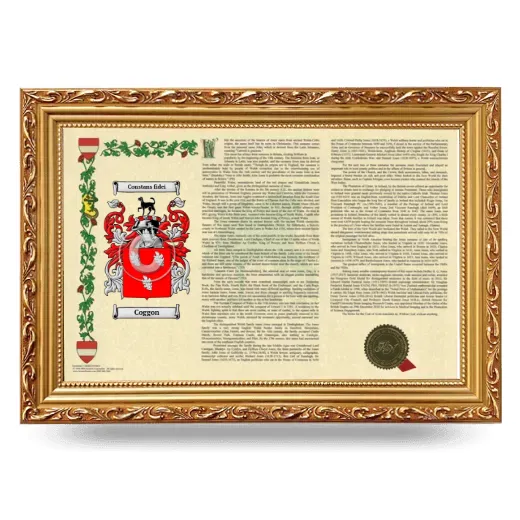 Coggon Armorial Landscape Framed - Gold