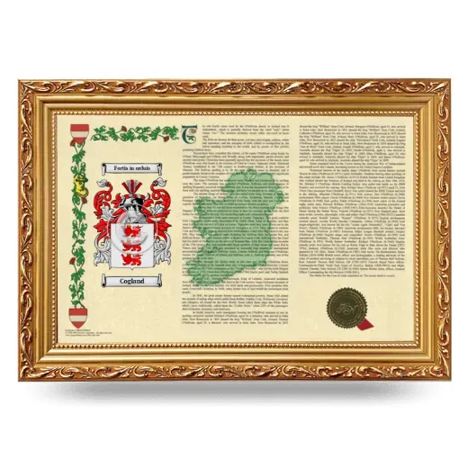 Cogland Armorial Landscape Framed - Gold