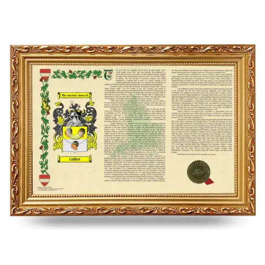 Collert Armorial Landscape Framed - Gold