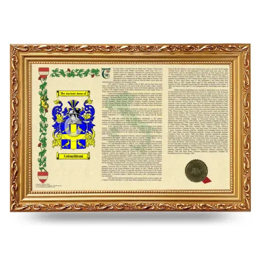 Colombinni Armorial Landscape Framed - Gold