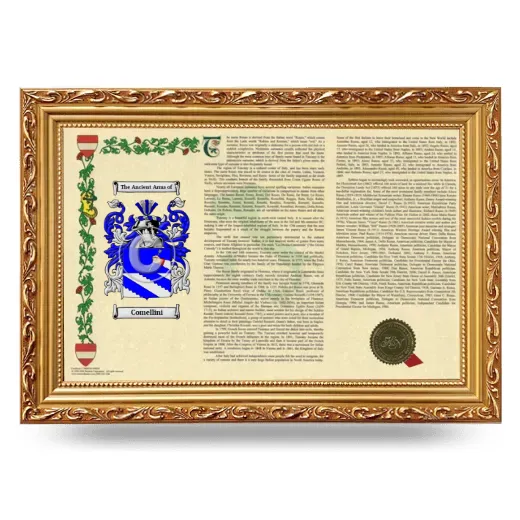 Comellini Armorial Landscape Framed - Gold