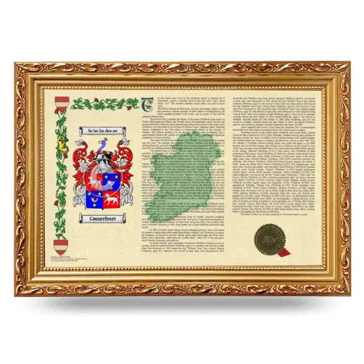 Comerfeart Armorial Landscape Framed - Gold